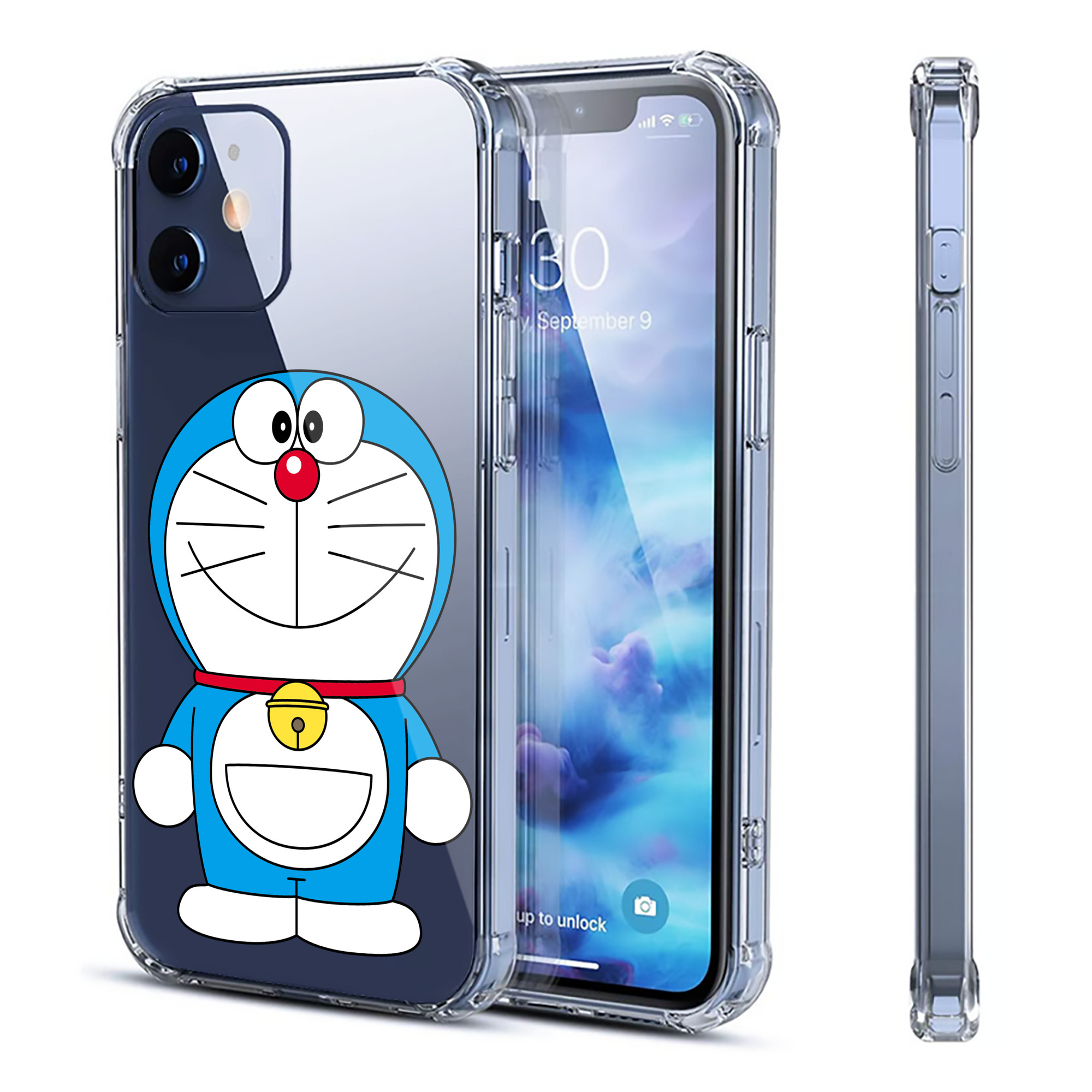 （画像用） ドラえもん Doraemon 【iPhone 12シリーズ対応】透明スマホケース（クリアソフトケース）